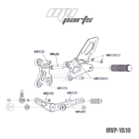 Commandes reculées mv parts yamaha r6 2006-2017