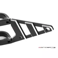 Support de phare stomp noir & alu pour fourche de 32 à 59 mm - gauche