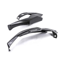 Caches sous tête de fourche carbone brillant kawasaki z1000 2014-