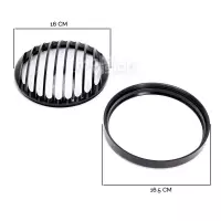 Grille de phare 5,9" - 15cm en métal harley davidson sportster 883 1200 2004-2014