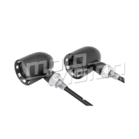 Paire de clignotant "derby" alu cnc led noir insert alu