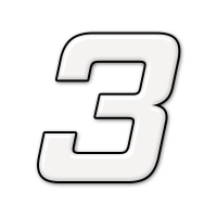 Numéro adhésif blanc de 12 cm