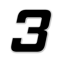 Numéro adhésif noir de 12 cm