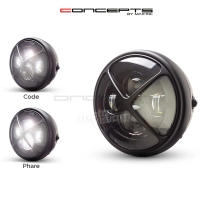 Phare avant led 7,7" phare et code x cross grill