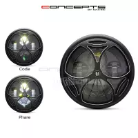 Phare avant led 7,7" phare et code tri-maltese grill