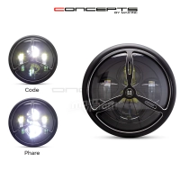 Phare avant led 7,7" phare et code tri-prop grill