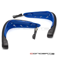 Protège main avec feu de position bleu et clignotants 22mm