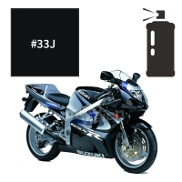 Peinture en spray suzuki pearl novelty black 750 gsx-r 1989-2000