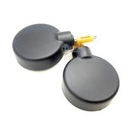 Paire de rétroviseurs sur embout de guidon abs noir