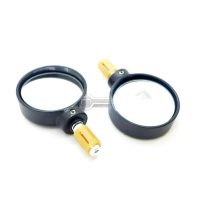 Paire de rétroviseurs sur embout de guidon abs noir