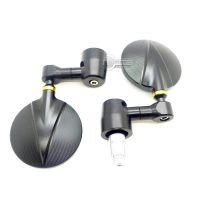 Paire de rétroviseurs sur embout de guidon alu cnc