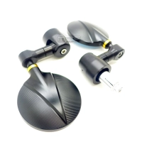 Paire de rétroviseurs sur embout de guidon alu cnc