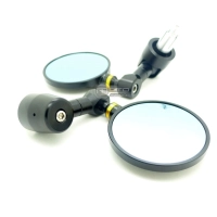 Paire de rétroviseurs sur embout de guidon alu cnc