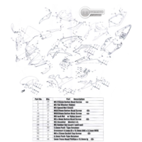 Kit visserie de carénage d'origine yamaha r6 08-13