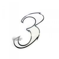 Numéro adhésif blanc de 10 cm