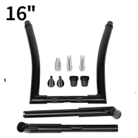 Guidon z bar noir 8"/14"/16" harley davidson softail sportster xl 883-1200