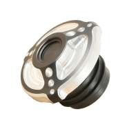 Bouchon de réservoir noir pour harley davidson softail road king sportster fxd xl 48 72 iron 883