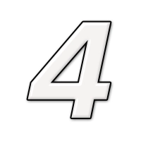 Numéro adhésif blanc de 12 cm