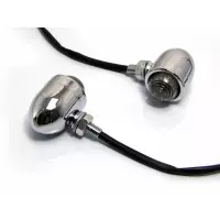 Paire de clignotants avant cafe racer chrome