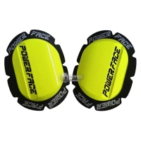 Paire de sliders en bois jaune fluo