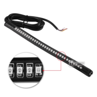 Barrette de feux arrière avec clignotants "ultra slim" souple 32 led en abs noir