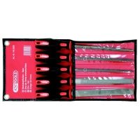 Jeu de limes emmanchées ks tools, 5 pcs, en trousse