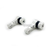 Paire de valves coudées alu. noires 8,3 mm
