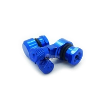 Paire de valves coudées alu. noires 8,3 mm