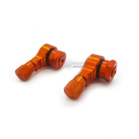 Paire de valves coudées alu. noires 8,3 mm