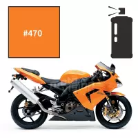 Peinture tricouche en spray kawasaki pearl blazing orange zx10r 2004
