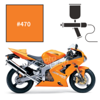 Peinture tricouche kawasaki pearl blazing orange zx6r 2004