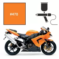 Peinture tricouche kawasaki pearl blazing orange zx10r 2004