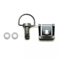 Kit de fixation rapide argenté brillant diamètre 6 longueur 17mm
