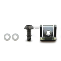 Kit de fixation rapide argenté brillant diamètre 6 longueur 17mm