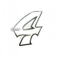 Numéro adhésif blanc de 10 cm