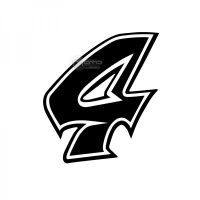 Numéro adhésif noir de 10 cm