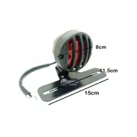 Support de plaque noir avec éclairage harley triumph bobber chopper