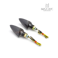 Paire de clignotants "tête de lance" couleur carbone