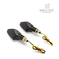 Paire de clignotants led "gali" 82m noir - emarked