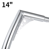 Guidon z bar chrome 14" harley davidson fltru / fltrx / fltrxs 2015-