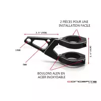 Support de phare blade pour fourche de 32 à 59 mm - gauche