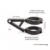 Support de phare stubby pour fourche de 32 à 59 mm