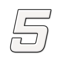 Numéro adhésif blanc de 12 cm