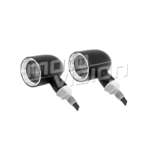Paire de clignotant "derby" alu cnc led noir-alu
