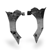 Caches sur canaux d'airs (sauf version m) carbone yamaha r1 2015-...