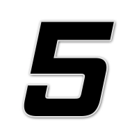 Numéro adhésif noir de 12 cm