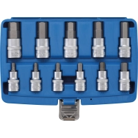 Jeu de douilles à embouts | 12,5 mm (1/2") | six pans intérieurs 7/32" - 13/16" | en pouce | 11 pièces