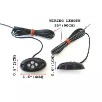 Paire de marqueur lumineux noir oval