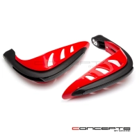 Protège main avec feu de position bleu et clignotants 22mm