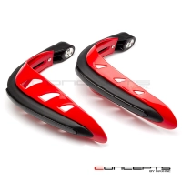 Protège main avec feu de position bleu et clignotants 22mm